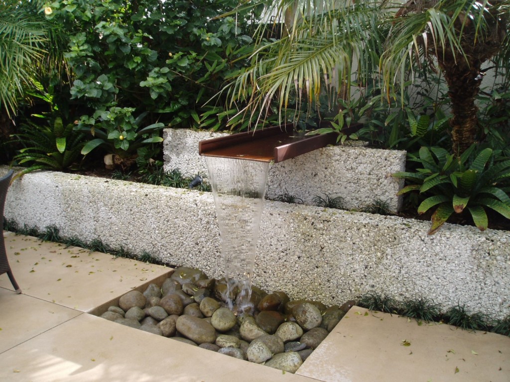 Sculptural corten water feature, Kohimarama